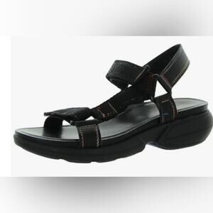 Naturalizer Women's Flores Sport Sandal Black Size 8.5 Velcro Straps See Video